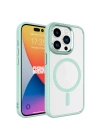 Apple iPhone 15 Pro Max Kılıf Wireless Şarj Özellikli Zore Krom M-safe Silikon Kapak