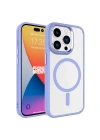 Apple iPhone 15 Pro Max Kılıf Wireless Şarj Özellikli Zore Krom M-safe Silikon Kapak