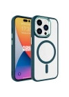 Apple iPhone 15 Pro Max Kılıf Wireless Şarj Özellikli Zore Krom M-safe Silikon Kapak