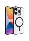 Apple iPhone 15 Pro Max Kılıf Zore Wireless Şarj Özellikli Pixel M-safe Kapak