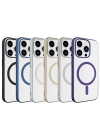 Apple iPhone 15 Pro Max Kılıf Zore Wireless Şarj Özellikli Pixel M-safe Kapak