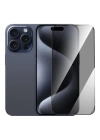 Apple iPhone 15 Pro Max Wiwu GT-011 Anti-Bakteriyel Özellikli Polimer Oleofobik Kaplama Temperli Privacy Cam Ekran Koruyucu