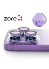 Apple iPhone 15 Pro Max Zore CL-12 Premium Safir Parmak İzi Bırakmayan Anti-Reflective Kamera Lens Koruyucu