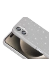 Apple iPhone 16 Kılıf Kamera Korumalı Simli Lüks Zore Koton Kapak