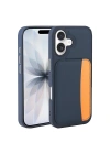 Apple iPhone 16 Kılıf Kartlıklı Zore X-Kart Silikon Kapak
