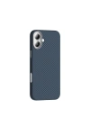 Apple iPhone 16 Kılıf M-safe Şarj Özellikli Karbon Fiber Görünümlü Zore Gros Kapak