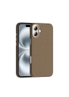 Apple iPhone 16 Kılıf M-safe Şarj Özellikli Karbon Fiber Görünümlü Zore Gros Kapak