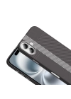 Apple iPhone 16 Kılıf M-safe Şarj Özellikli Karbon Fiber Görünümlü Zore Gros Kapak