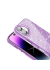 Apple iPhone 16 Kılıf M-safe Şarj Özellikli Parlayan Simli Zore Okso Kapak