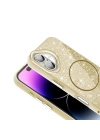Apple iPhone 16 Kılıf M-safe Şarj Özellikli Parlayan Simli Zore Okso Kapak