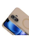 Apple iPhone 16 Kılıf M-Safe Şarj Özellikli Zore Aris Silikon Kapak