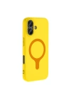 Apple iPhone 16 Kılıf M-Safe Şarj Özellikli Zore Aris Silikon Kapak