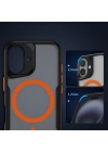 Apple iPhone 16 Kılıf M-safe Şarj Özellikli Renkli Kenar Airbag Şeritli Zore Lamer Kapak