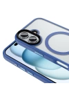 Apple iPhone 16 Kılıf Mat Arka Yüzey Wireless Şarj Özellikli Zore Flet M-safe Kapak