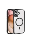 Apple iPhone 16 Kılıf Wireless Şarj Özellikli Zore Krom M-safe Silikon Kapak