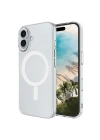 Apple iPhone 16 Kılıf Zore M-safe Şarj Özellikli Şeffaf Tek Kamera Çerçeveli Porto Kapak