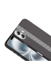 Apple iPhone 16 Plus Kılıf M-safe Şarj Özellikli Karbon Fiber Görünümlü Zore Gros Kapak