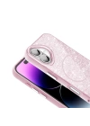 Apple iPhone 16 Plus Kılıf M-safe Şarj Özellikli Parlayan Simli Zore Okso Kapak