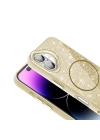 Apple iPhone 16 Plus Kılıf M-safe Şarj Özellikli Parlayan Simli Zore Okso Kapak