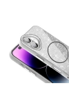 Apple iPhone 16 Plus Kılıf M-safe Şarj Özellikli Parlayan Simli Zore Okso Kapak