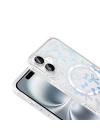 Apple iPhone 16 Plus Kılıf M-Safe Şarj Özellikli Şeffaf Zore Folk Sert Kapak