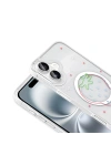 Apple iPhone 16 Plus Kılıf M-Safe Şarj Özellikli Şeffaf Zore Folk Sert Kapak