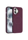 Apple iPhone 16 Plus Kılıf M-safe Şarj Özellikli Zore Ruby Sert Kapak