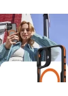 Apple iPhone 16 Plus Kılıf M-safe Şarj Özellikli Renkli Kenar Airbag Şeritli Zore Lamer Kapak