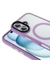 Apple iPhone 16 Plus Kılıf Mat Arka Yüzey Wireless Şarj Özellikli Zore Flet M-safe Kapak