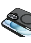 Apple iPhone 16 Plus Kılıf Mat Arka Yüzey Wireless Şarj Özellikli Zore Flet M-safe Kapak