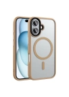 Apple iPhone 16 Plus Kılıf Mat Arka Yüzey Wireless Şarj Özellikli Zore Flet M-safe Kapak
