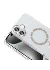 Apple iPhone 16 Plus Kılıf Taşlı Tasarım M-safe Şarj Özellikli Zore Koment Silikon Kapak