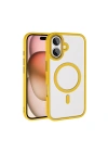 Apple iPhone 16 Plus Kılıf Wireless Şarj Özellikli Zore Krom M-safe Silikon Kapak