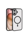 Apple iPhone 16 Plus Kılıf Wireless Şarj Özellikli Zore Krom M-safe Silikon Kapak
