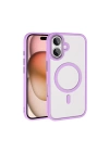 Apple iPhone 16 Plus Kılıf Wireless Şarj Özellikli Zore Krom M-safe Silikon Kapak