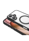 Apple iPhone 16 Plus Kılıf Wireless Şarj Özellikli Zore Krom M-safe Silikon Kapak