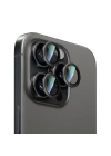 Apple iPhone 16 Pro CaseWorld Alloy Serisi Oleofobik Anti Reflective Kamera Lens Koruyucu