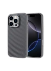 Apple iPhone 16 Pro Kılıf M-safe Şarj Özellikli Karbon Fiber Görünümlü Zore Troy Kapak