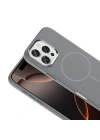 Apple iPhone 16 Pro Kılıf M-Safe Şarj Özellikli Metal Kamera Çerçeveli Zore Edi Silikon Kapak