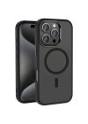 Apple iPhone 16 Pro Kılıf M-safe Şarj Özellikli Parlak Kamera Çerçeveli Zore Kost Kapak