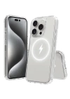 Apple iPhone 16 Pro Kılıf M-safe Şarj Özellikli Şeffaf Sert PC Zore Embos Kapak