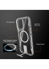Apple iPhone 16 Pro Kılıf M-safe Şarj Özellikli Zore T-Max Standlı Kapak