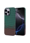 Apple iPhone 16 Pro Kılıf M-safe Şarj Özellikli Karbon Fiber Görünümlü Zore Nekst Kapak
