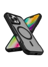 Apple iPhone 16 Pro Kılıf M-safe Şarj Özellikli Renkli Kenar Airbag Şeritli Zore Lamer Kapak