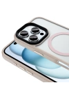 Apple iPhone 16 Pro Kılıf Mat Arka Yüzey Wireless Şarj Özellikli Zore Flet M-safe Kapak