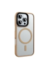 Apple iPhone 16 Pro Kılıf Mat Arka Yüzey Wireless Şarj Özellikli Zore Flet M-safe Kapak