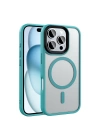 Apple iPhone 16 Pro Kılıf Mat Arka Yüzey Wireless Şarj Özellikli Zore Flet M-safe Kapak