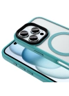 Apple iPhone 16 Pro Kılıf Mat Arka Yüzey Wireless Şarj Özellikli Zore Flet M-safe Kapak