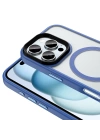 Apple iPhone 16 Pro Kılıf Mat Arka Yüzey Wireless Şarj Özellikli Zore Flet M-safe Kapak