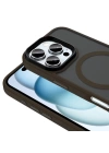 Apple iPhone 16 Pro Kılıf Mat Arka Yüzey Wireless Şarj Özellikli Zore Flet M-safe Kapak